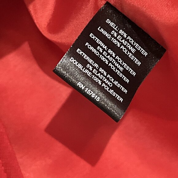 Tahari ASL Blazer Womens 8 Radiant Red Crepe Jacket Structured Office Career - Picture 6 of 11